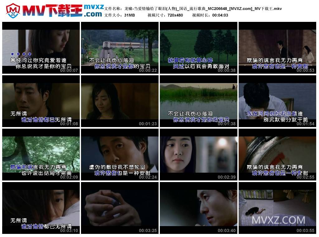 龙啸-当爱情输给了眼泪(人物)_国语_流行歌曲_MC206648